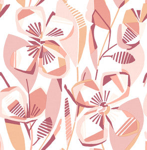 Nathalie Coral Abstract Blooms Wallpaper by A-Street Prints