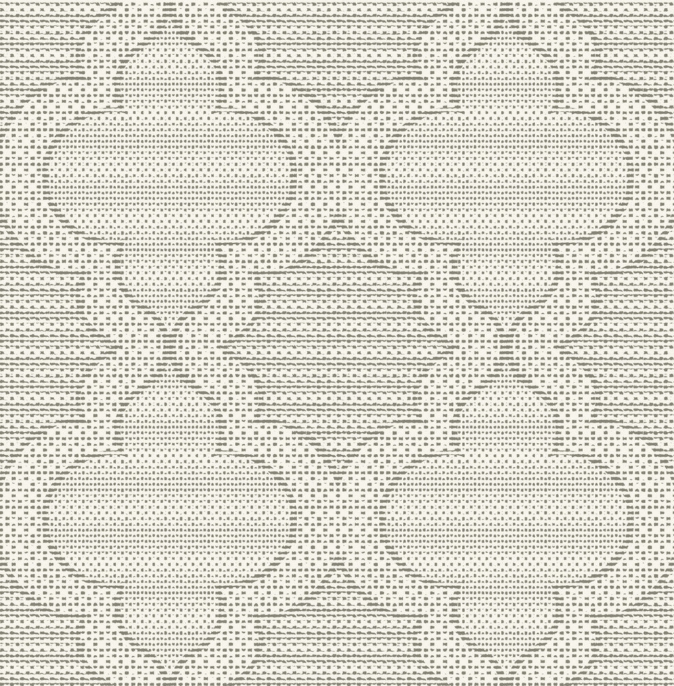 Ernest Charcoal Quilted Quatrefoil Wallpaper by A-Street Prints Whimsy Covers about 56.4 square feet 20.5-in by 33-ft long roll Unpasted 10.4 - Fabric Carolina -