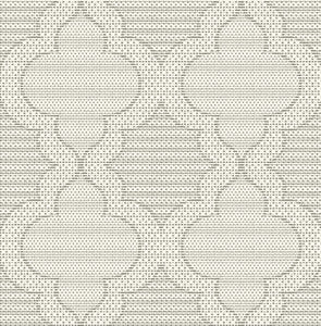 Ernest Charcoal Quilted Quatrefoil Wallpaper by A-Street Prints