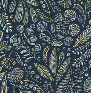 Briar Navy Floral Wallpaper by A-Street Prints