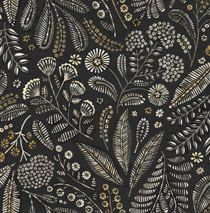 Briar Black Floral Wallpaper by A-Street Prints