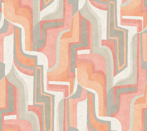 Tulum Coral Surreal Shapes Wallpaper by A-Street Prints