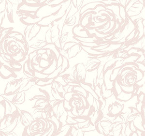 Nelda Light Pink Rose Wallpaper by A-Street Prints