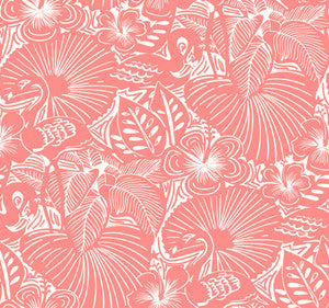 Idalia Coral Floral Flamingo Wallpaper by A-Street Prints