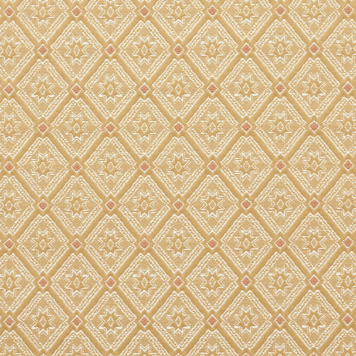 4138 Gold Diamond by Charlotte Fabric Timeless Treasures II 100% Woven Polyester Asia Exceeds 100,000 Wyzenbeek Rubs (Heavy Duty) Horizontal: 1.75" x Vertical: 2" 54 Inches - Fabric Carolina -