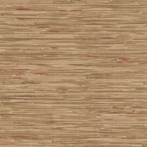 Faraji Light Brown Faux Grasscloth Wallpaper by Brewster