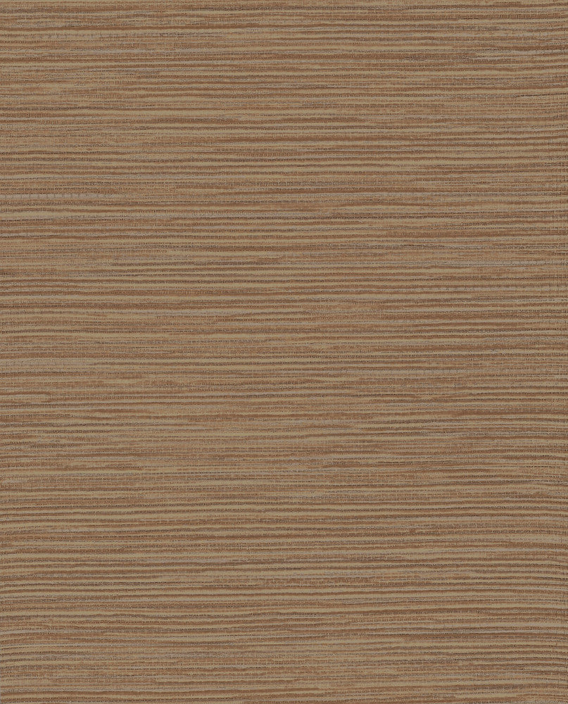 Leicester Chestnut Metallic Stripe Wallpaper by Warner Dimensional Accents Covers about 60.8 square feet 27-in by 27-ft long roll Unpasted 0 - Fabric Carolina -