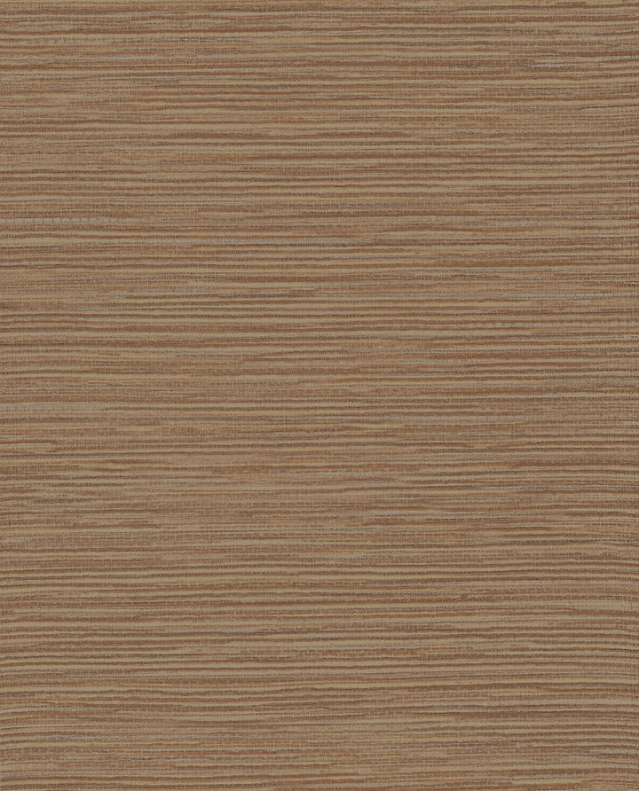 Leicester Chestnut Metallic Stripe Wallpaper by Warner Dimensional Accents Covers about 60.8 square feet 27-in by 27-ft long roll Unpasted 0 - Fabric Carolina -