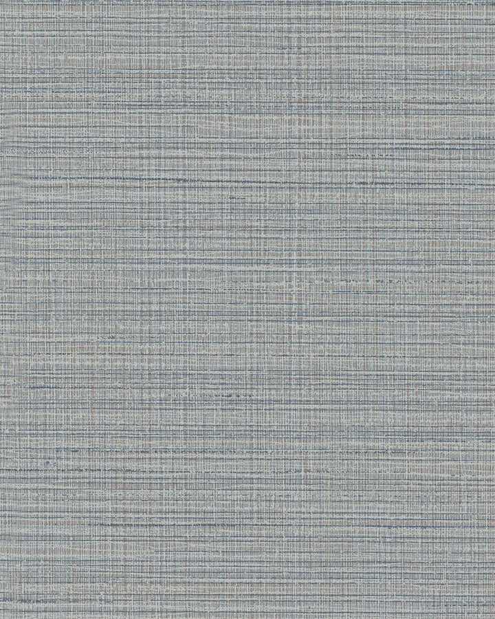 Premiere Blue Faux Linen Wallpaper by Warner Dimensional Accents Covers about 65 square feet 26-in by 30-ft long roll Unpasted 0 - Fabric Carolina -