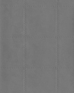Fair 'N Square Grey Faux Leather Wallpaper by Warner