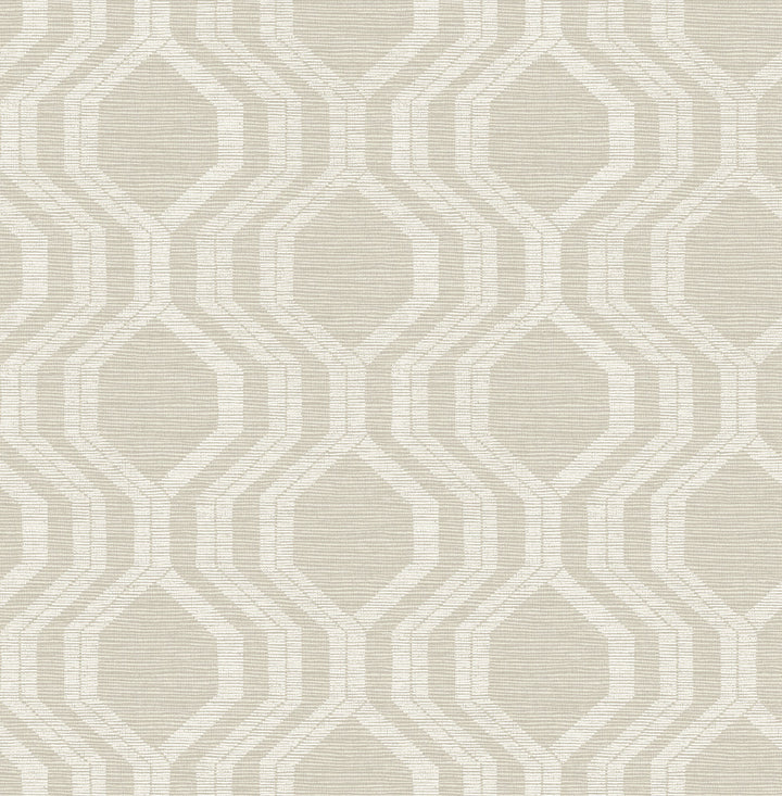 Burton Neutral Modern Ogee Wallpaper by A-Street Prints Solace Covers about 56.4 square feet 20.5-in by 33-ft long roll Unpasted 20.86 - Fabric Carolina -
