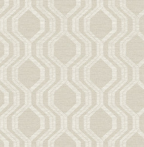 Burton Neutral Modern Ogee Wallpaper by A-Street Prints