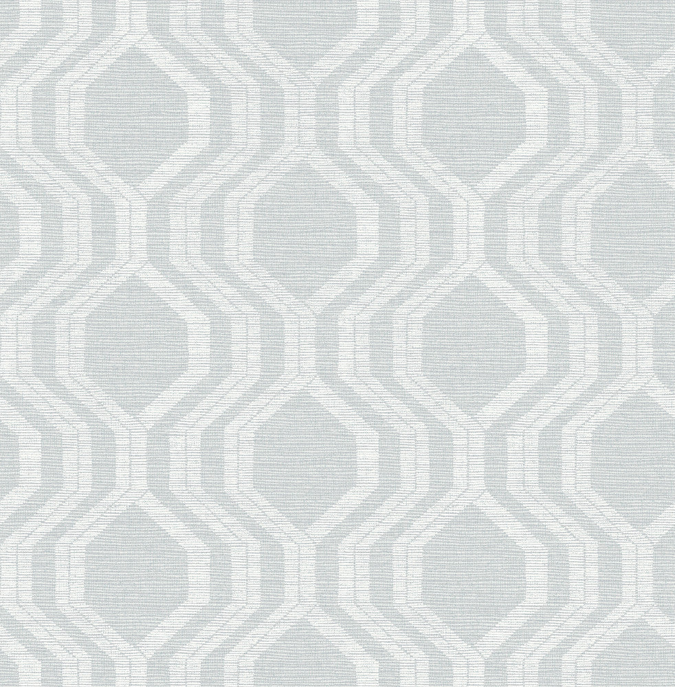 Burton Pewter Modern Ogee Wallpaper by A-Street Prints Solace Covers about 56.4 square feet 20.5-in by 33-ft long roll Unpasted 20.86 - Fabric Carolina -
