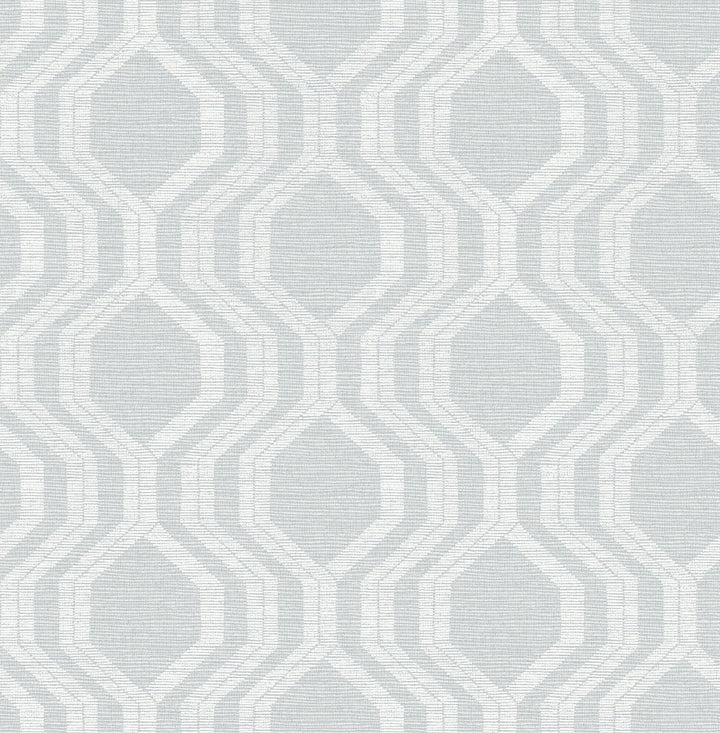 Burton Pewter Modern Ogee Wallpaper by A-Street Prints Solace Covers about 56.4 square feet 20.5-in by 33-ft long roll Unpasted 20.86 - Fabric Carolina -