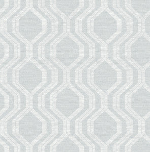 Burton Pewter Modern Ogee Wallpaper by A-Street Prints