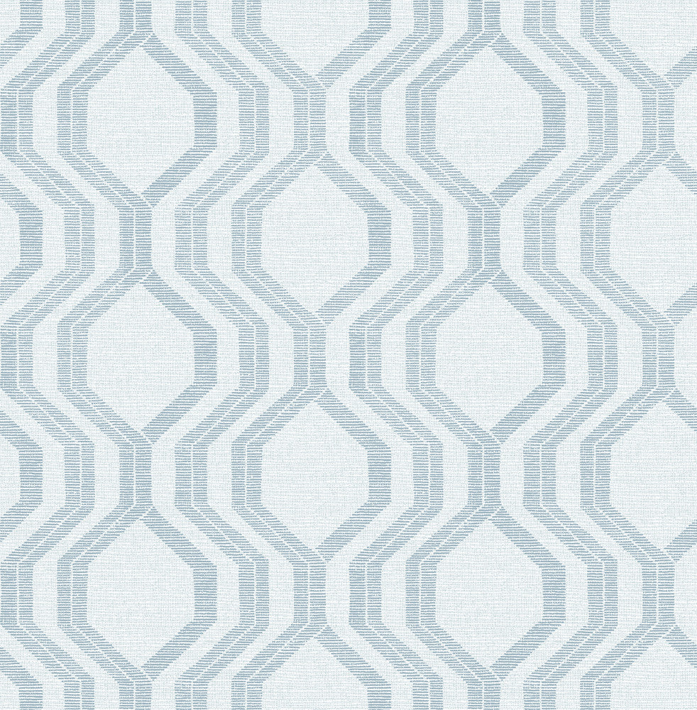 Burton Light Blue Modern Ogee Wallpaper by A-Street Prints Solace Covers about 56.4 square feet 20.5-in by 33-ft long roll Unpasted 20.86 - Fabric Carolina -