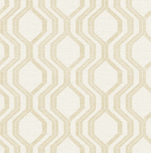 Burton Gold Modern Ogee Wallpaper by A-Street Prints
