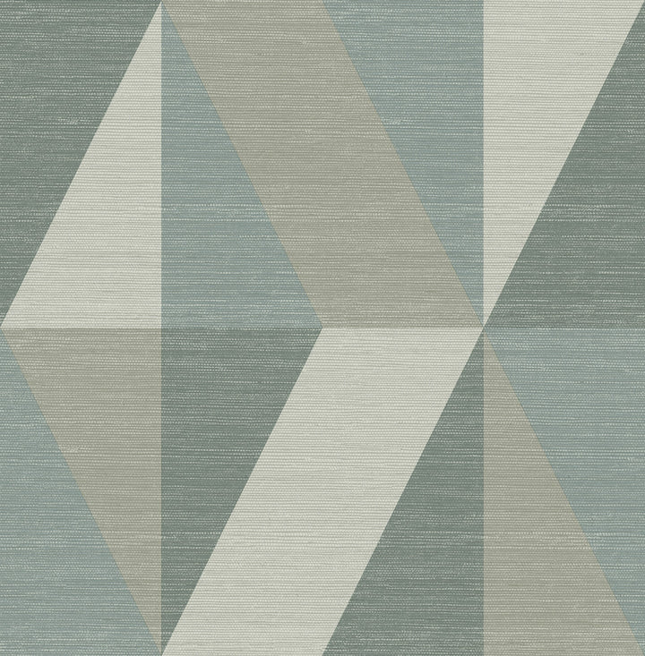 Winslow Green Geometric Faux Grasscloth Wallpaper by A-Street Prints Solace Covers about 56.4 square feet 20.5-in by 33-ft long roll Unpasted 20.86 - Fabric Carolina -