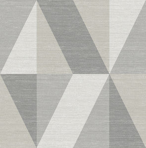 Winslow Stone Geometric Faux Grasscloth Wallpaper by A-Street Prints
