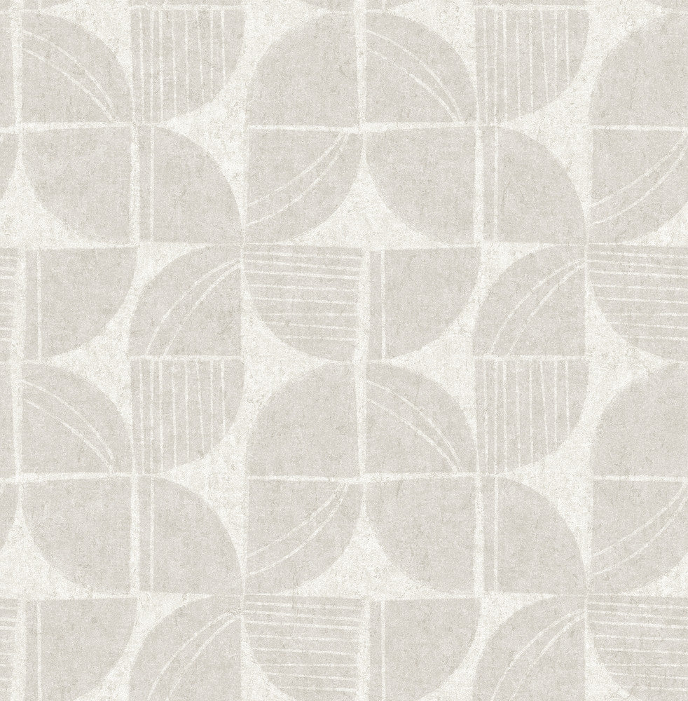 Baxter Bone Semicircle Mosaic Wallpaper by A-Street Prints Solace Covers about 56.4 square feet 20.5-in by 33-ft long roll Unpasted 20.86 - Fabric Carolina -