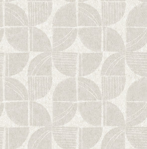 Baxter Bone Semicircle Mosaic Wallpaper by A-Street Prints