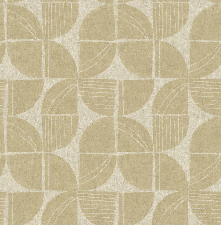 Baxter Honey Semicircle Mosaic Wallpaper by A-Street Prints Solace Covers about 56.4 square feet 20.5-in by 33-ft long roll Unpasted 20.86 - Fabric Carolina -