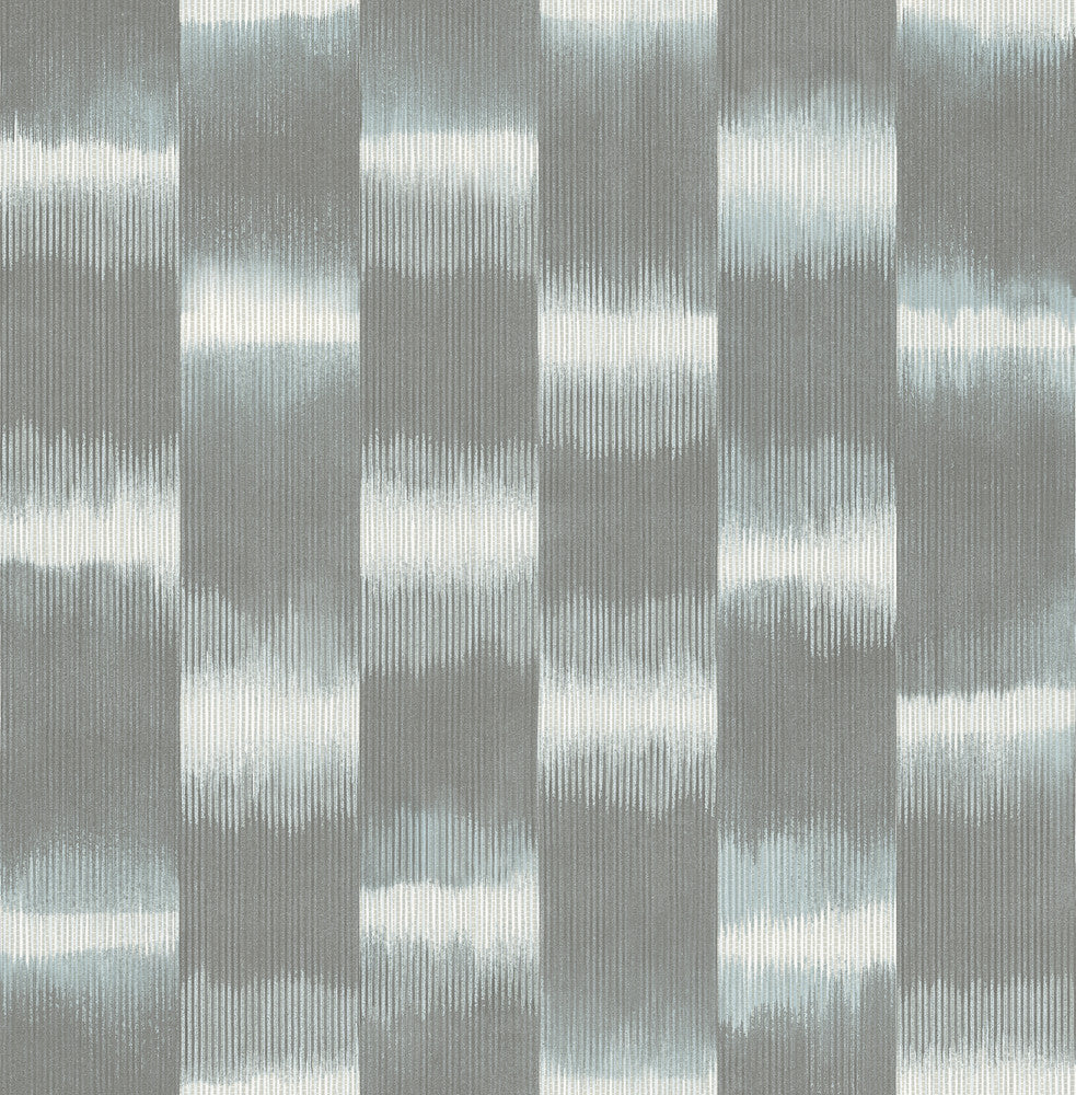 Baldwin Slate Shibori Stripe Wallpaper by A-Street Prints Solace Covers about 56.4 square feet 20.5-in by 33-ft long roll Unpasted 20.86 - Fabric Carolina -