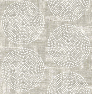 Salma Beige Medallion Wallpaper by A-Street Prints