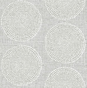 Salma Grey Medallion Wallpaper by A-Street Prints