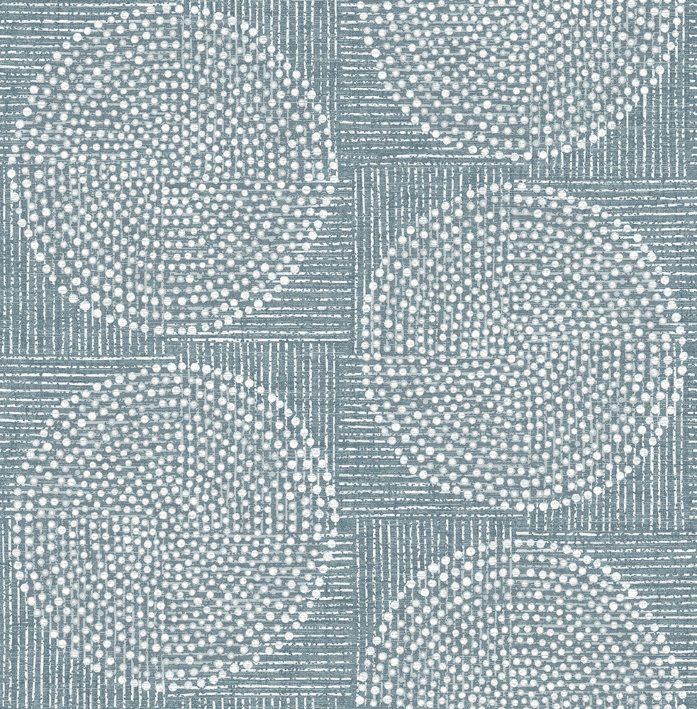 Salma Denim Medallion Wallpaper by A-Street Prints Solace Covers about 56.4 square feet 20.5-in by 33-ft long roll Unpasted 20.86 - Fabric Carolina -