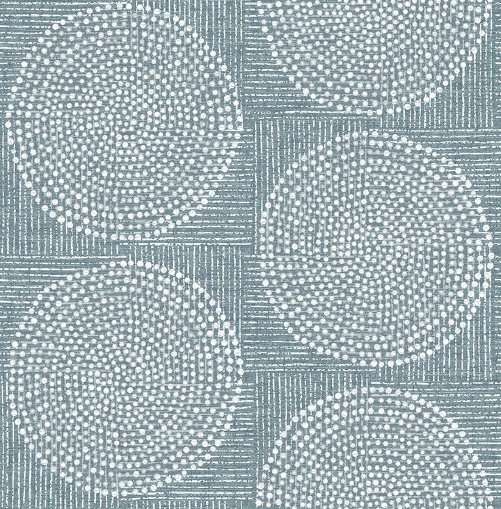 Salma Denim Medallion Wallpaper by A-Street Prints Solace Covers about 56.4 square feet 20.5-in by 33-ft long roll Unpasted 20.86 - Fabric Carolina -
