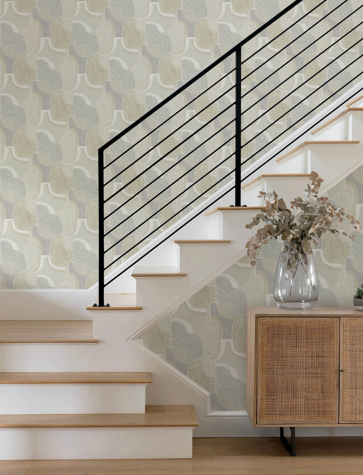 Hollace Honey Geometric Wallpaper by A-Street Prints Designer
