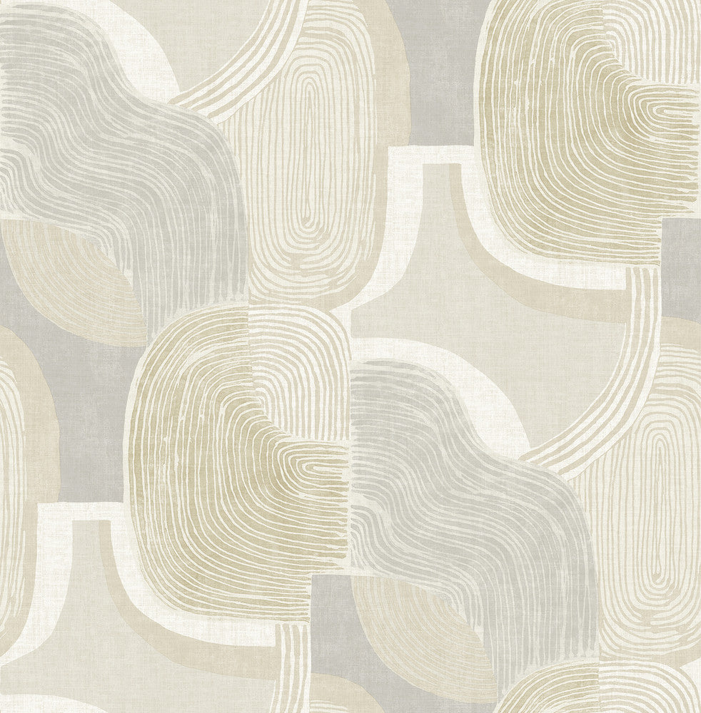 Hollace Honey Geometric Wallpaper by A-Street Prints Solace Covers about 56.4 square feet 20.5-in by 33-ft long roll Unpasted 20.86 - Fabric Carolina -