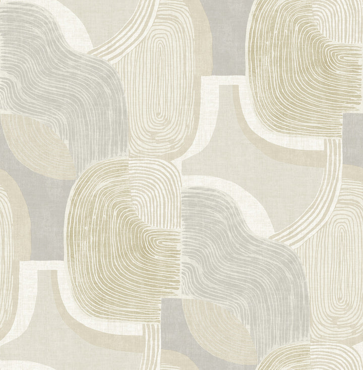 Hollace Honey Geometric Wallpaper by A-Street Prints Solace Covers about 56.4 square feet 20.5-in by 33-ft long roll Unpasted 20.86 - Fabric Carolina -