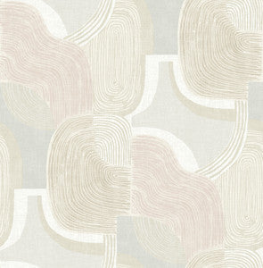 Hollace Mauve Geometric Wallpaper by A-Street Prints