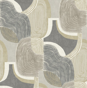 Hollace Slate Geometric Wallpaper by A-Street Prints