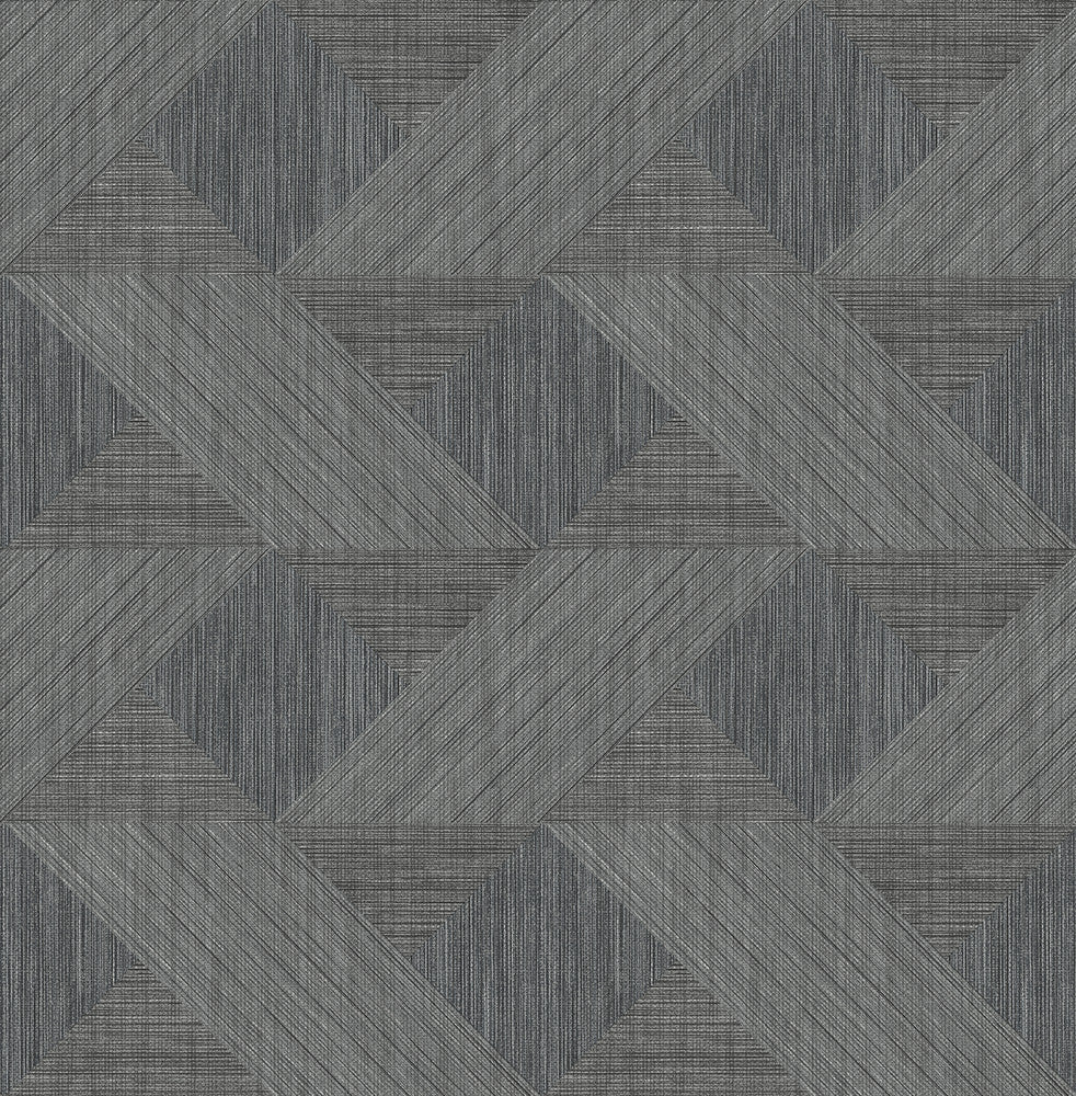 Presley Black Tessellation Wallpaper by A-Street Prints Solace Covers about 56.4 square feet 20.5-in by 33-ft long roll Unpasted 20.86 - Fabric Carolina -