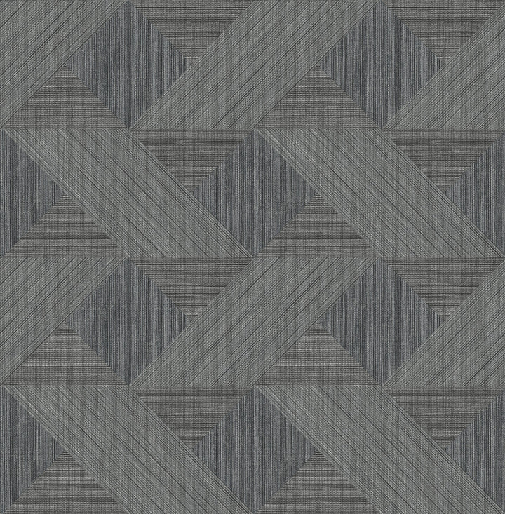 Presley Black Tessellation Wallpaper by A-Street Prints Solace Covers about 56.4 square feet 20.5-in by 33-ft long roll Unpasted 20.86 - Fabric Carolina -