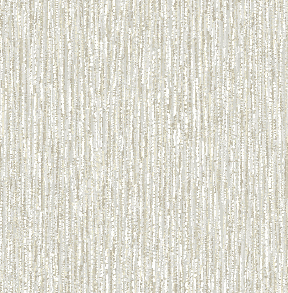 Corliss Neutral Beaded Strands Wallpaper by A-Street Prints Solace Covers about 56.4 square feet 20.5-in by 33-ft long roll Unpasted 20.86 - Fabric Carolina -