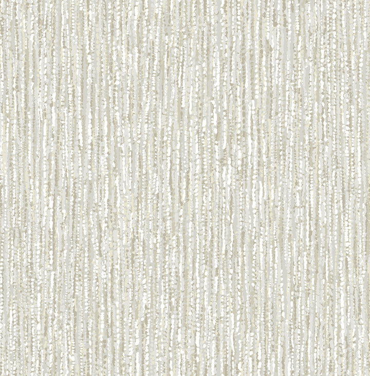 Corliss Neutral Beaded Strands Wallpaper by A-Street Prints Solace Covers about 56.4 square feet 20.5-in by 33-ft long roll Unpasted 20.86 - Fabric Carolina -