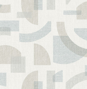 Fulton Light Blue Shapes Wallpaper by A-Street Prints