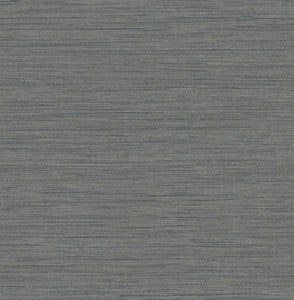 Sheehan Black Faux Grasscloth Wallpaper by A-Street Prints