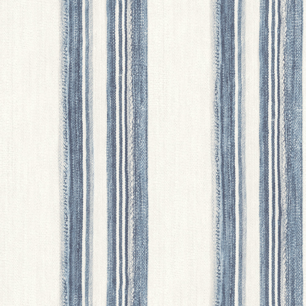 Loom Spun Indigo Wallpaper by Chesapeake Yellowstone Covers about 56.4 square feet 20.5-in by 33-ft long roll Prepasted 0 - Fabric Carolina -