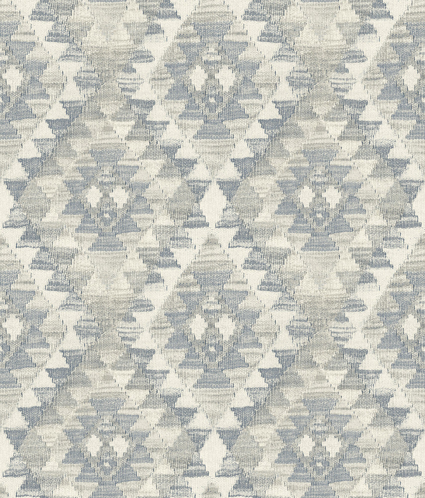 Montana Sapphire Wallpaper by Chesapeake Yellowstone Covers about 56.4 square feet 20.5-in by 33-ft long roll Prepasted 24 - Fabric Carolina -