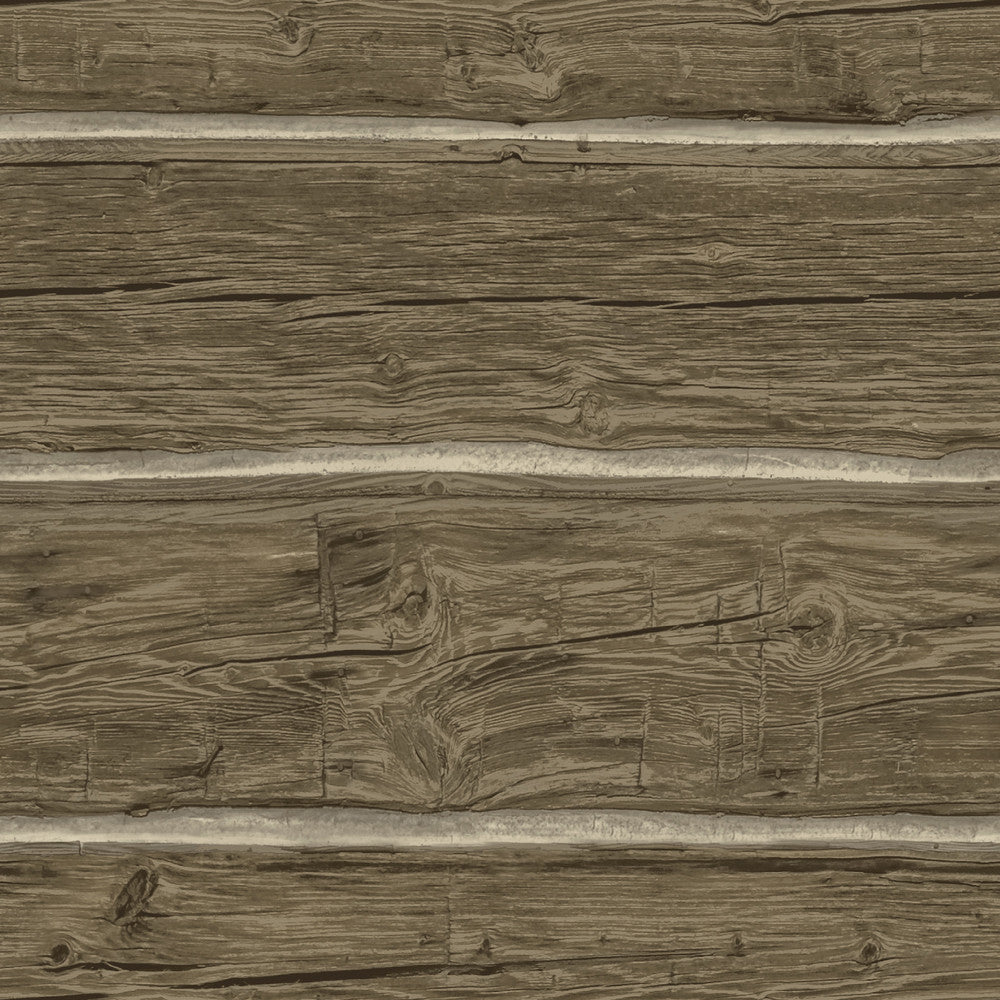 Lodgepole Dark Brown Wallpaper by Chesapeake Yellowstone Covers about 56.4 square feet 20.5-in by 33-ft long roll Prepasted 20.5 - Fabric Carolina -
