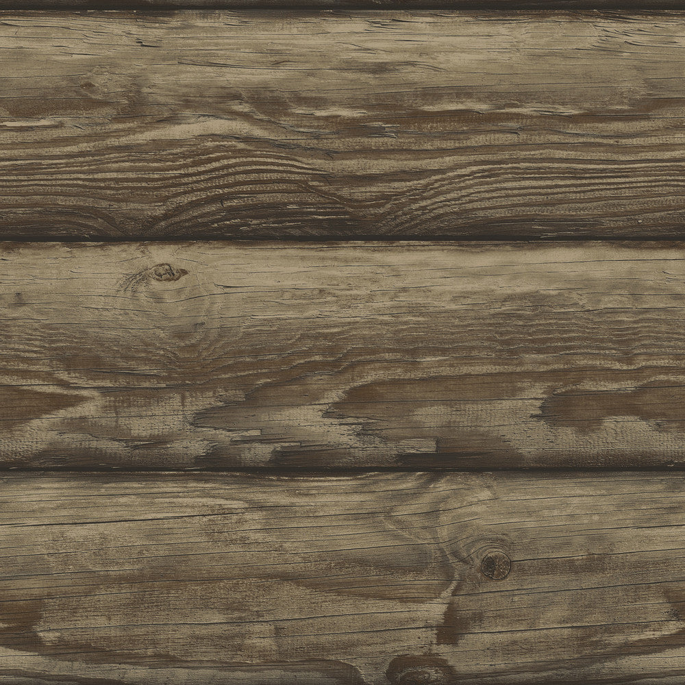 Bunkhouse Mahogany Wallpaper by Chesapeake Yellowstone Covers about 56.4 square feet 20.5-in by 33-ft long roll Prepasted 20.5 - Fabric Carolina -