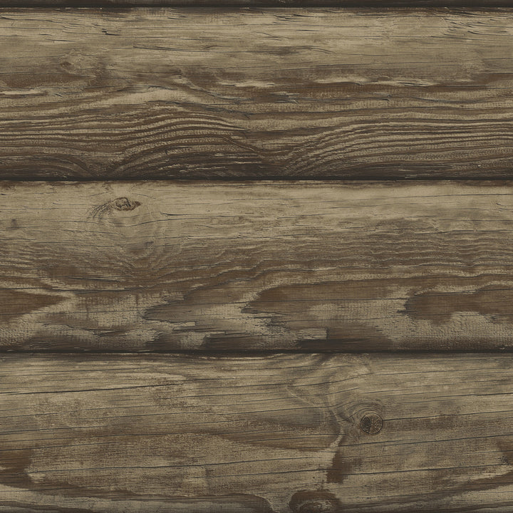 Bunkhouse Mahogany Wallpaper by Chesapeake Yellowstone Covers about 56.4 square feet 20.5-in by 33-ft long roll Prepasted 20.5 - Fabric Carolina -