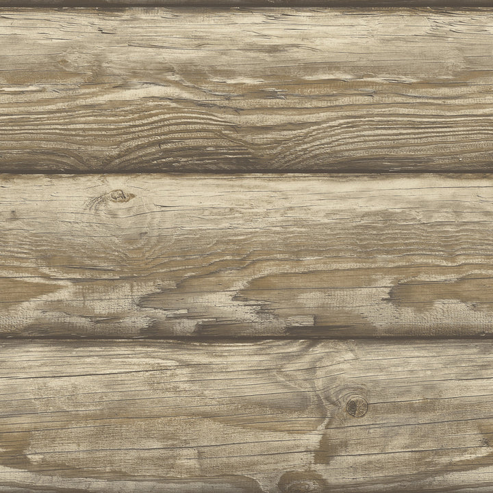 Bunkhouse Light Brown Wallpaper by Chesapeake Yellowstone Covers about 56.4 square feet 20.5-in by 33-ft long roll Prepasted 20.5 - Fabric Carolina -