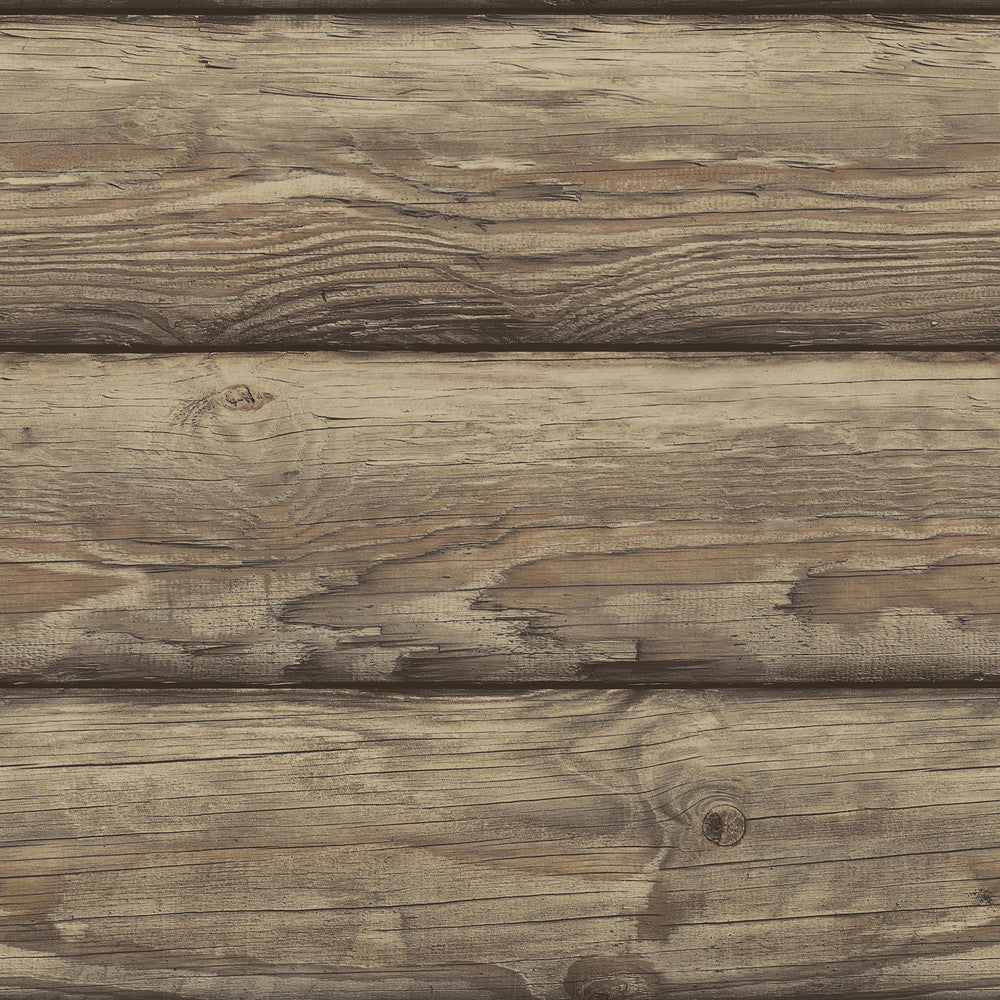 Bunkhouse Chestnut Wallpaper by Chesapeake Yellowstone Covers about 56.4 square feet 20.5-in by 33-ft long roll Prepasted 20.5 - Fabric Carolina -