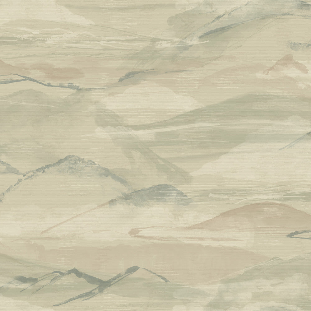 Bozeman Mountains Moss Wallpaper by Chesapeake Yellowstone Covers about 56.4 square feet 20.5-in by 33-ft long roll Prepasted 20.5 - Fabric Carolina -